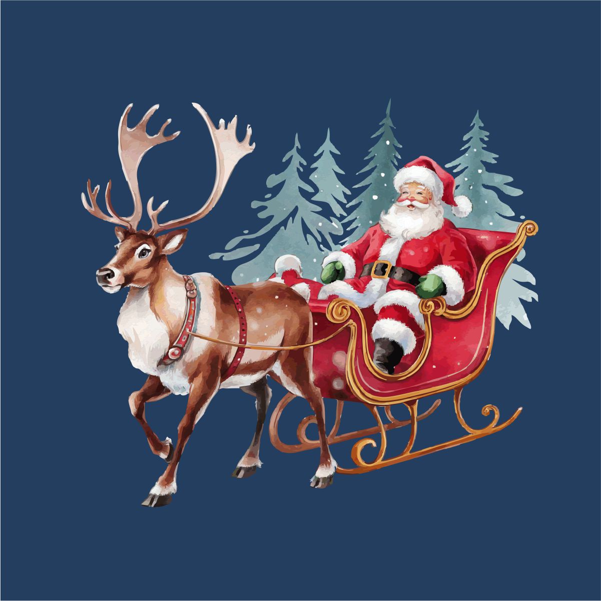 Sinine UNISEX pusaer ilma kapuutsita "Jõulumuinasjutt"