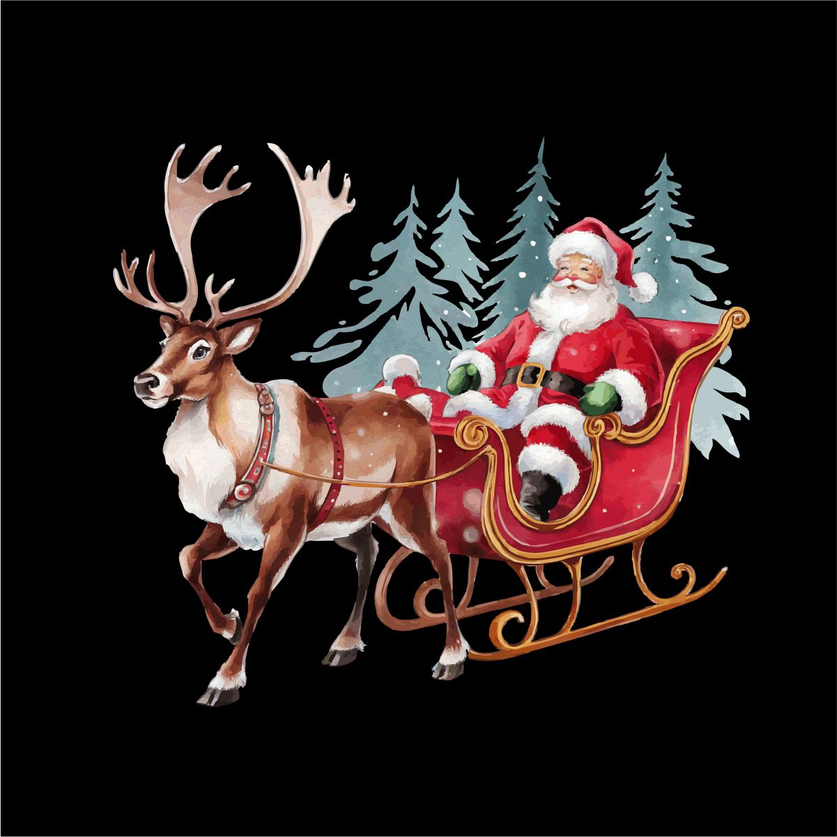 Must UNISEX pusaer ilma kapuutsita "Jõulumuinasjutt"