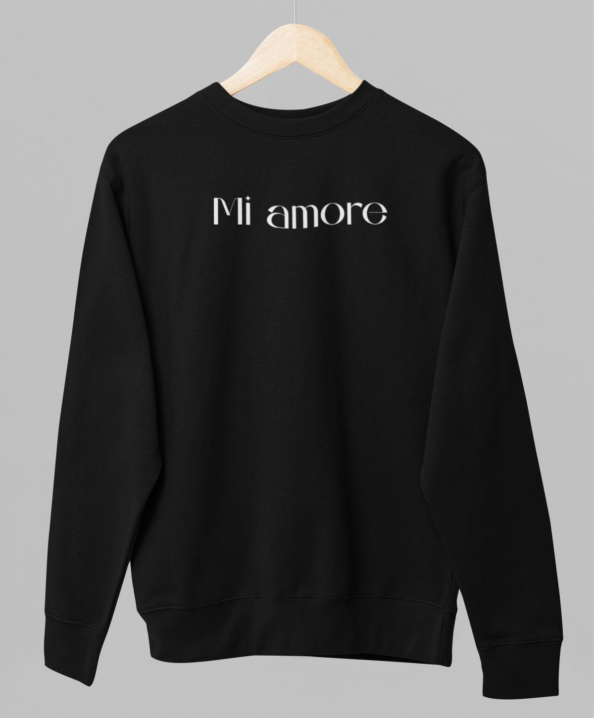 Must UNISEX dressipluus ilma kapuutsita "Mi amore"