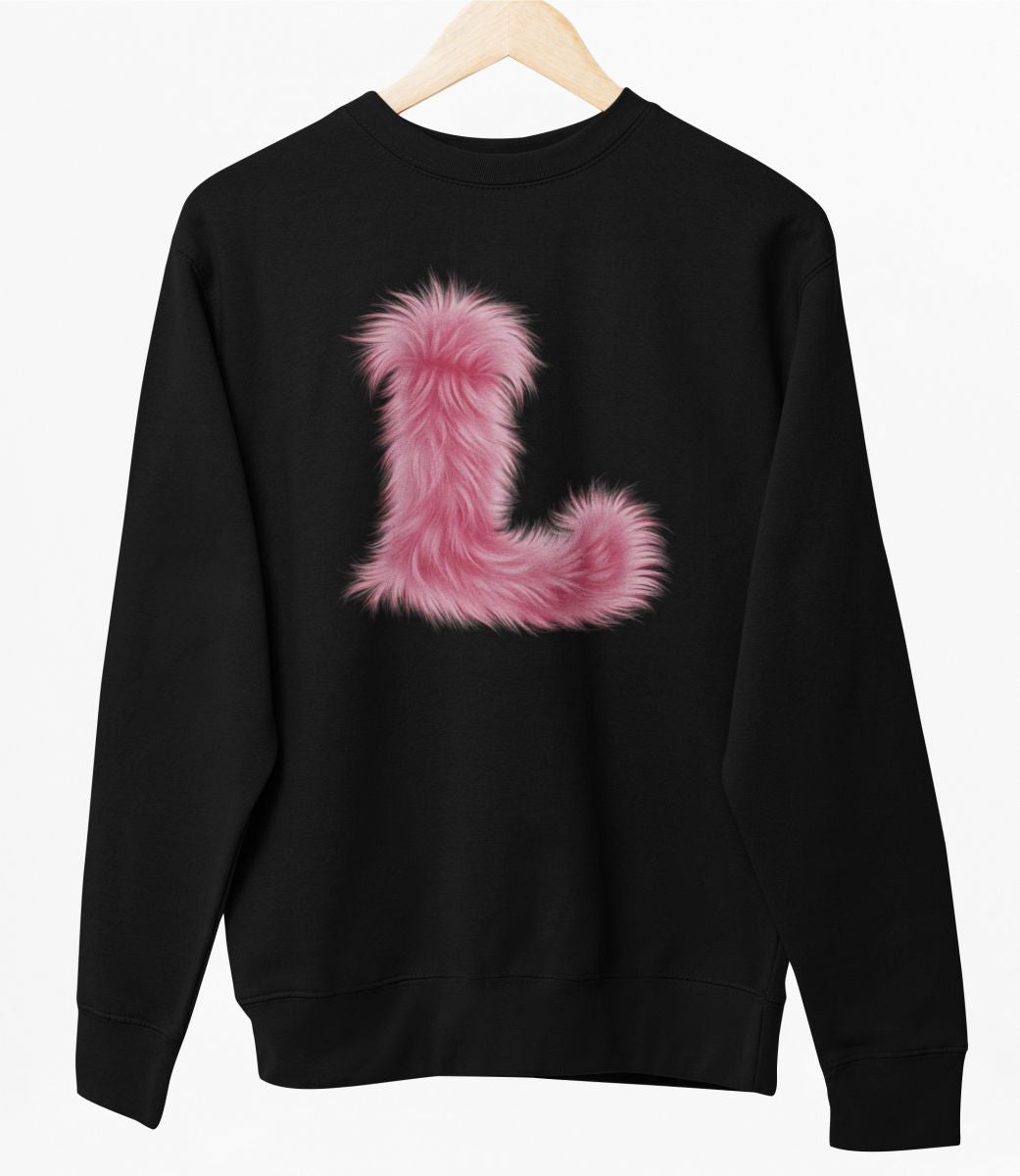 Must UNISEX kapuutsita pusa "L täht"