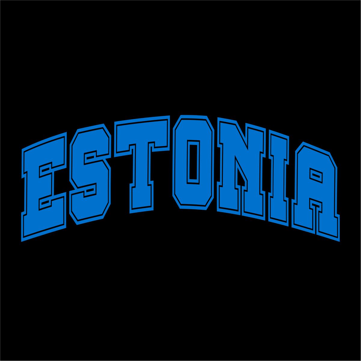 Mustad UNISEX T-särgid "Eesti"