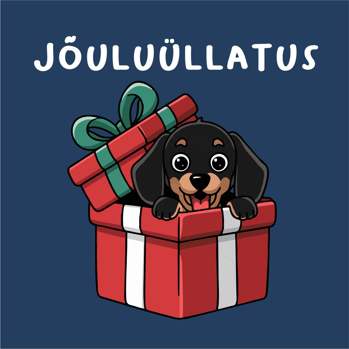 Sinine UNISEX pusaer ilma kapuutsita "Jõuluüllatus"