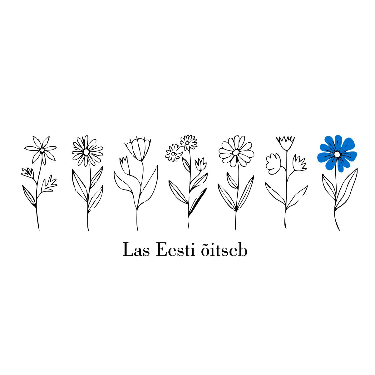 Valged UNISEX T-särgid "Las Eesti õitseb"