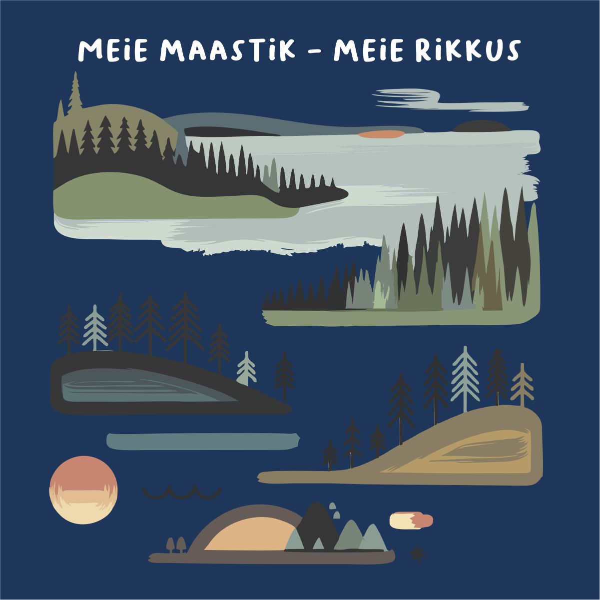 Sinine pusaer ilma kapuutsita "Meie maastik - meie rikkus"