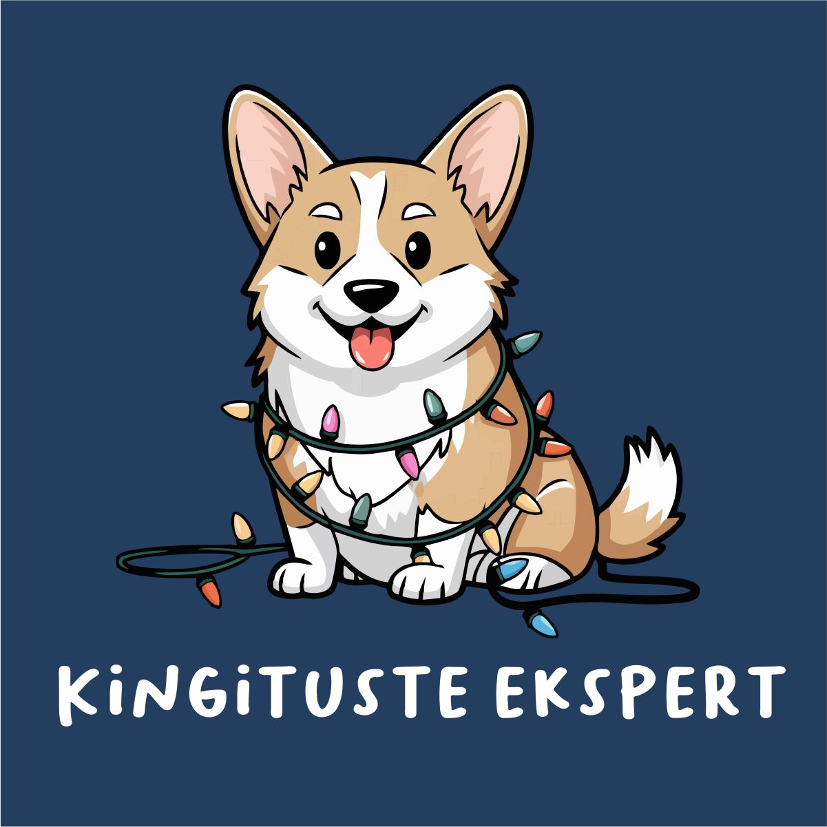 Sinine UNISEX pusaer ilma kapuutsita "Kingituste ekspert"