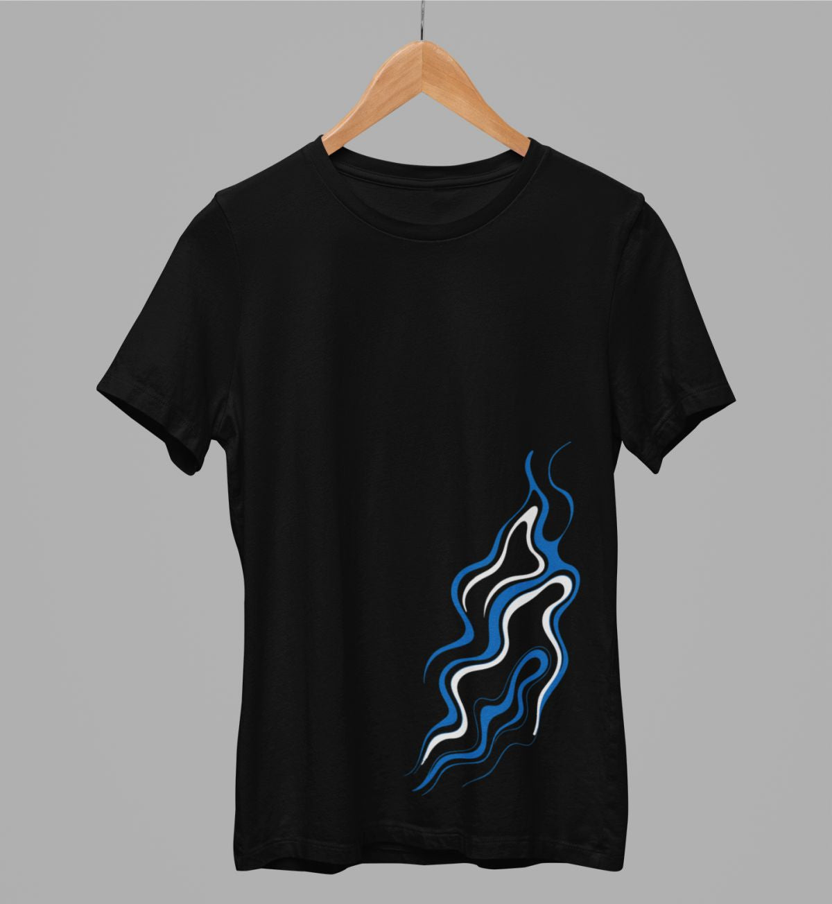 Must unisex t-särk "Eesti tuli"