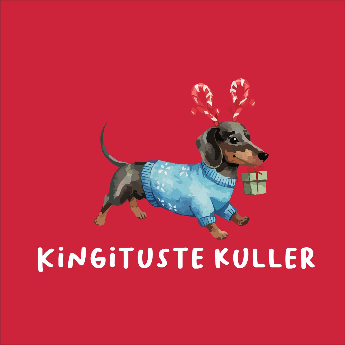 Punane UNISEX pusaer ilma kapuutsita "Kingituste kuller"