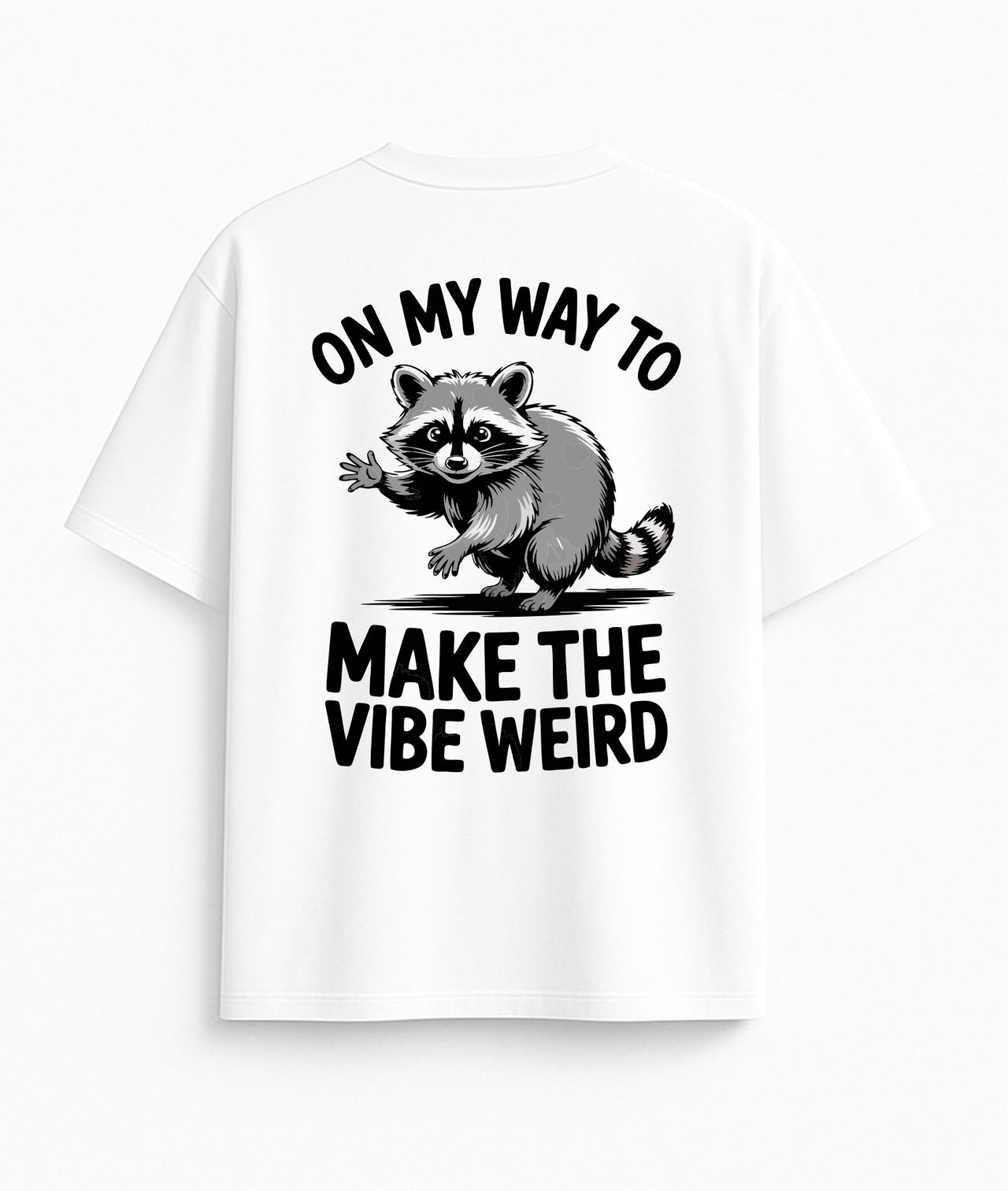 Ülisuur valge T-särk "On my way"