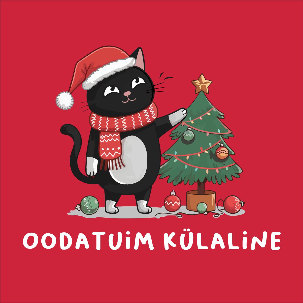 Punane UNISEX pusaer ilma kapuutsita "Oodatuim külaline"