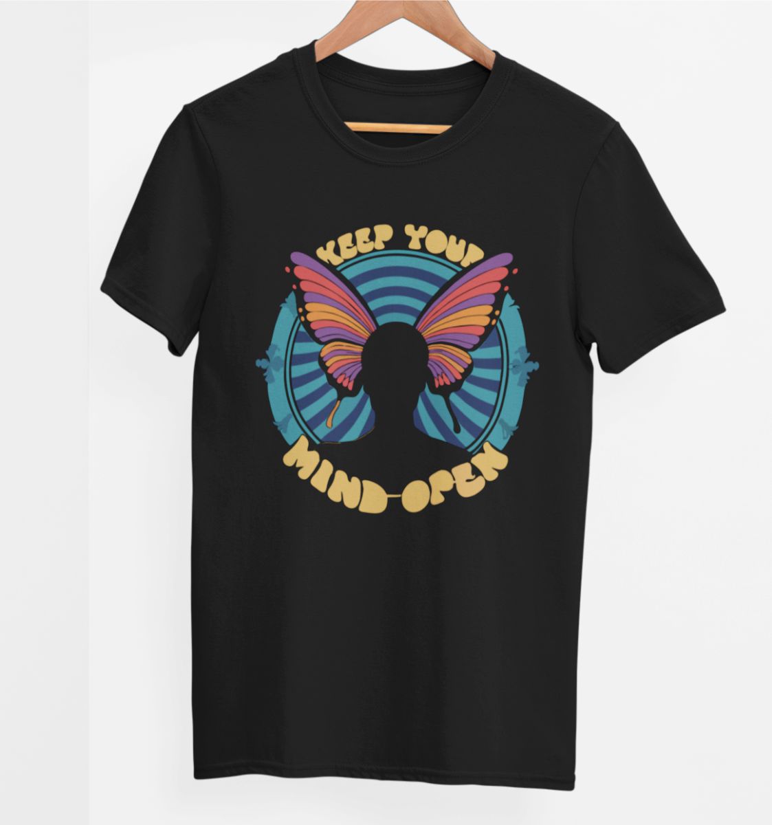 Mustad UNISEX T-särgid "Hoia oma meel avatud"