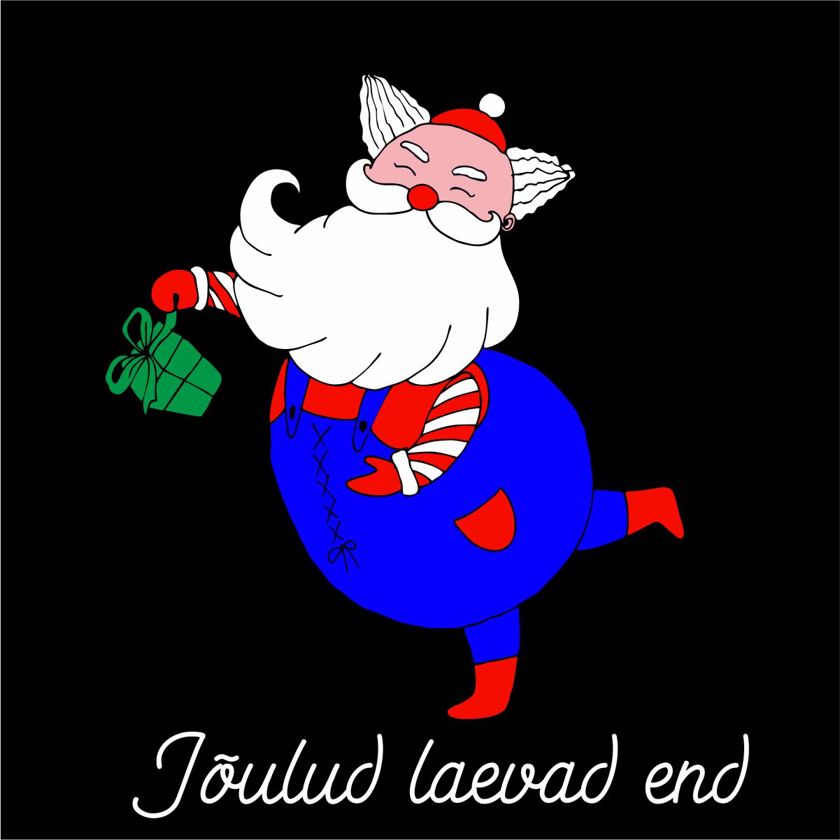 Must UNISEX pusaer ilma kapuutsita "Joulud laevad end"