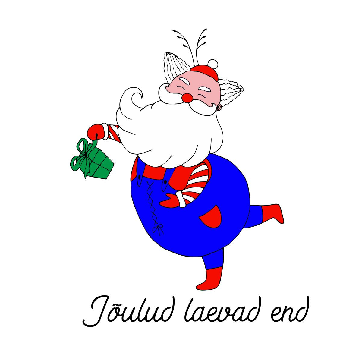 Valge UNISEX pusaer ilma kapuutsita "Joulud laevad end"