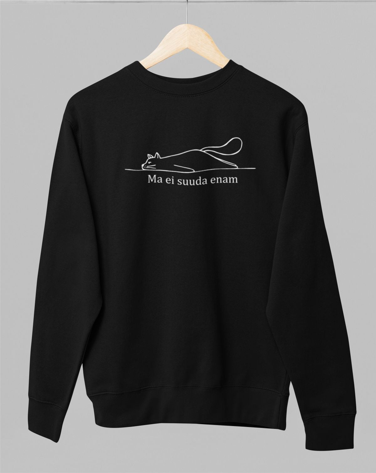 Must UNISEX dressipluus ilma kapuutsita "Ma ei suuda enam"