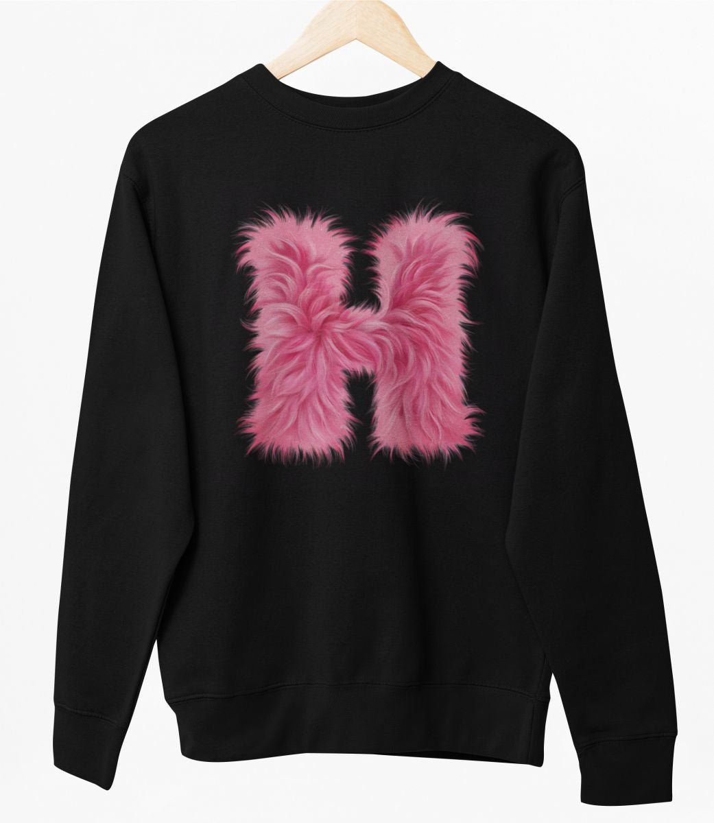 Must UNISEX kapuutsita pusa "H täht"