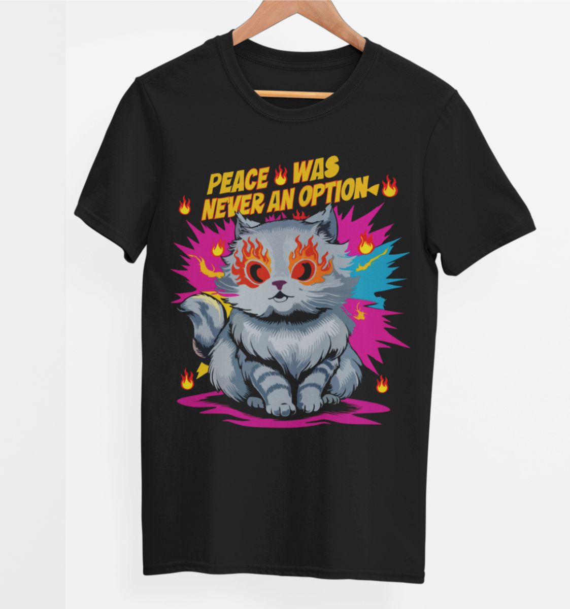 Mustad UNISEX T-särgid "Rahu polnud kunagi valikuvõimalus"