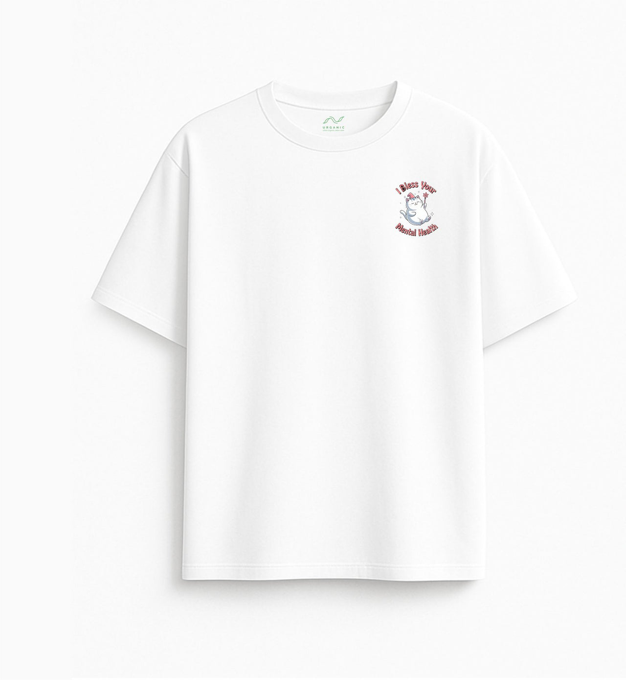 Ülisuur valge T-särk "Bless"