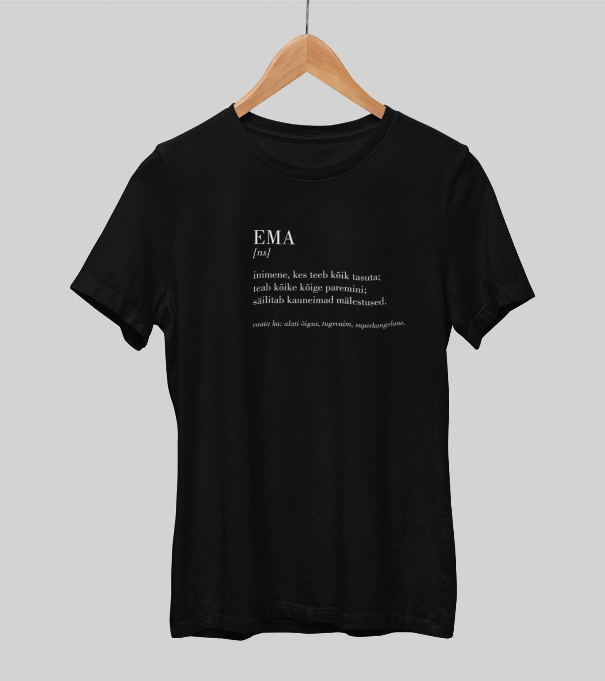 Mustad UNISEX T-särgid "Ema kirjeldus"