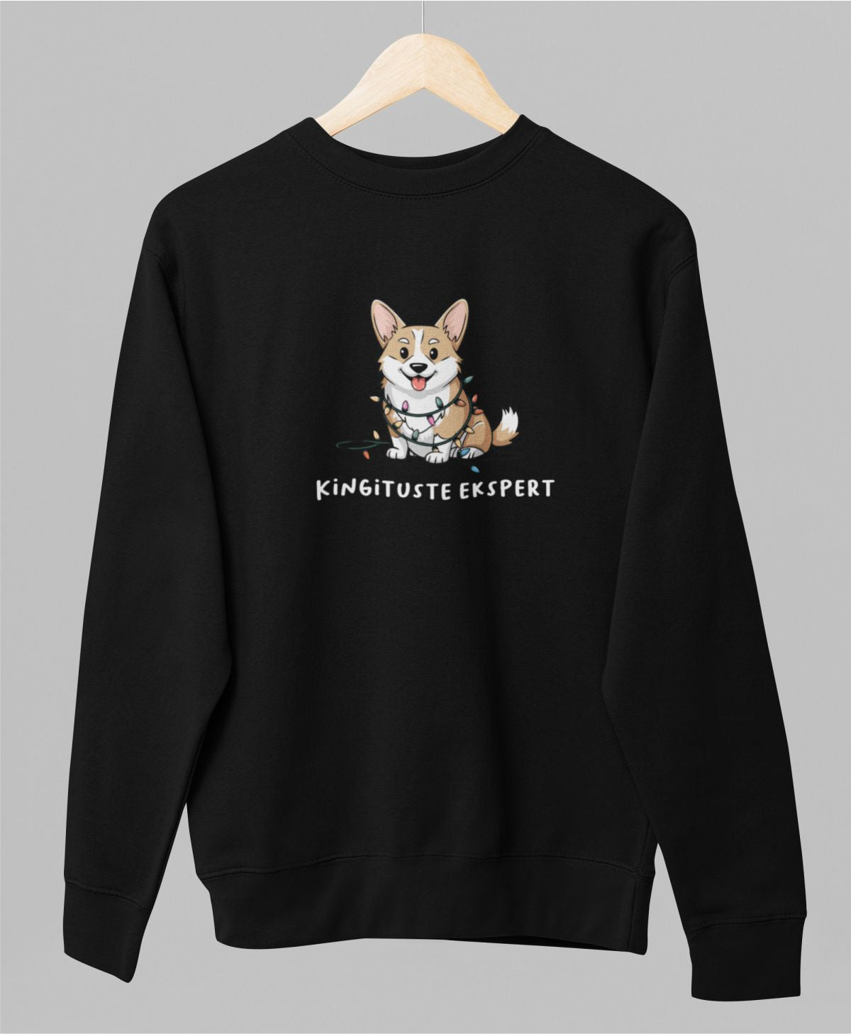 Must UNISEX pusaer ilma kapuutsita "Kingituste ekspert"