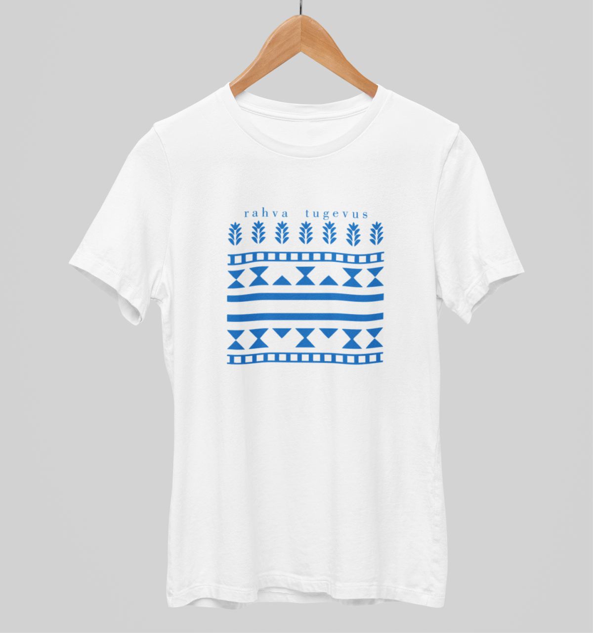 Valge unisex T-särk "Rahva tugevus"