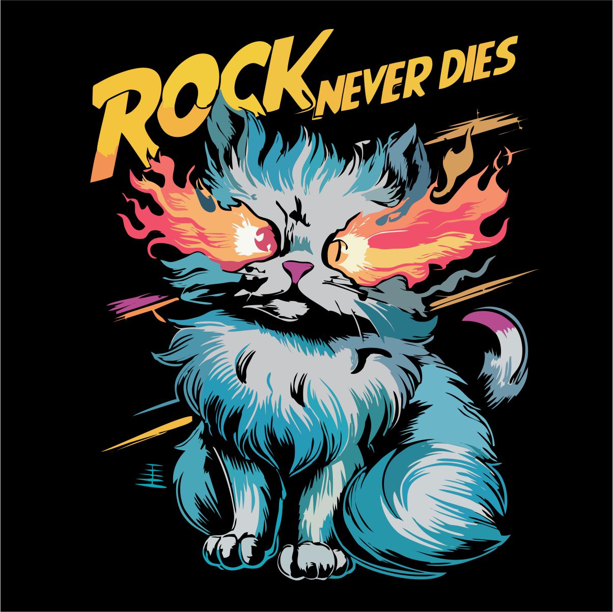 Mustad UNISEX T-särgid "Rock ei sure kunagi"