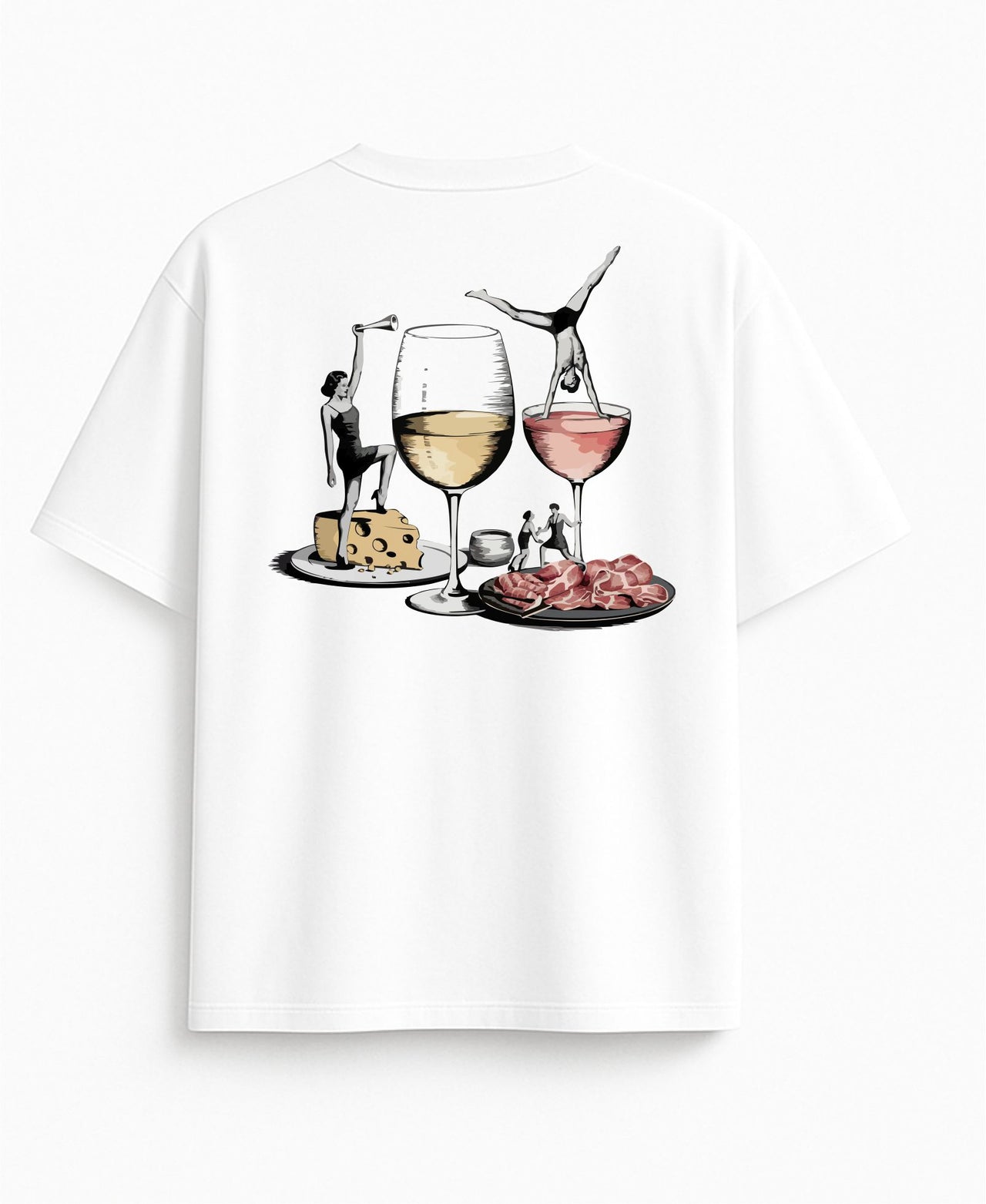 Ülisuur valge T-särk "Let's get"