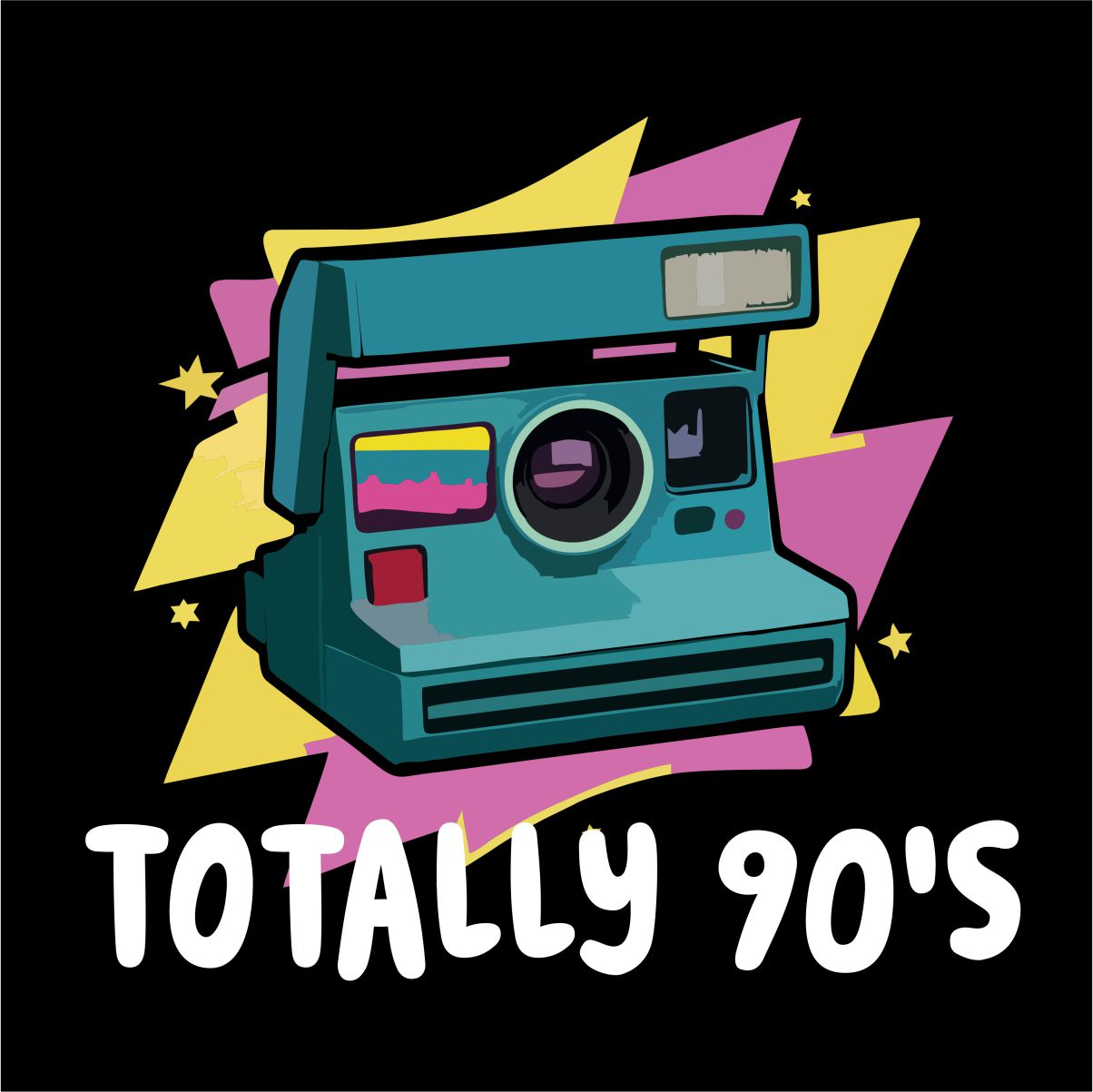 Must UNISEX dressipluus ilma kapuutsita "Totally 90's"