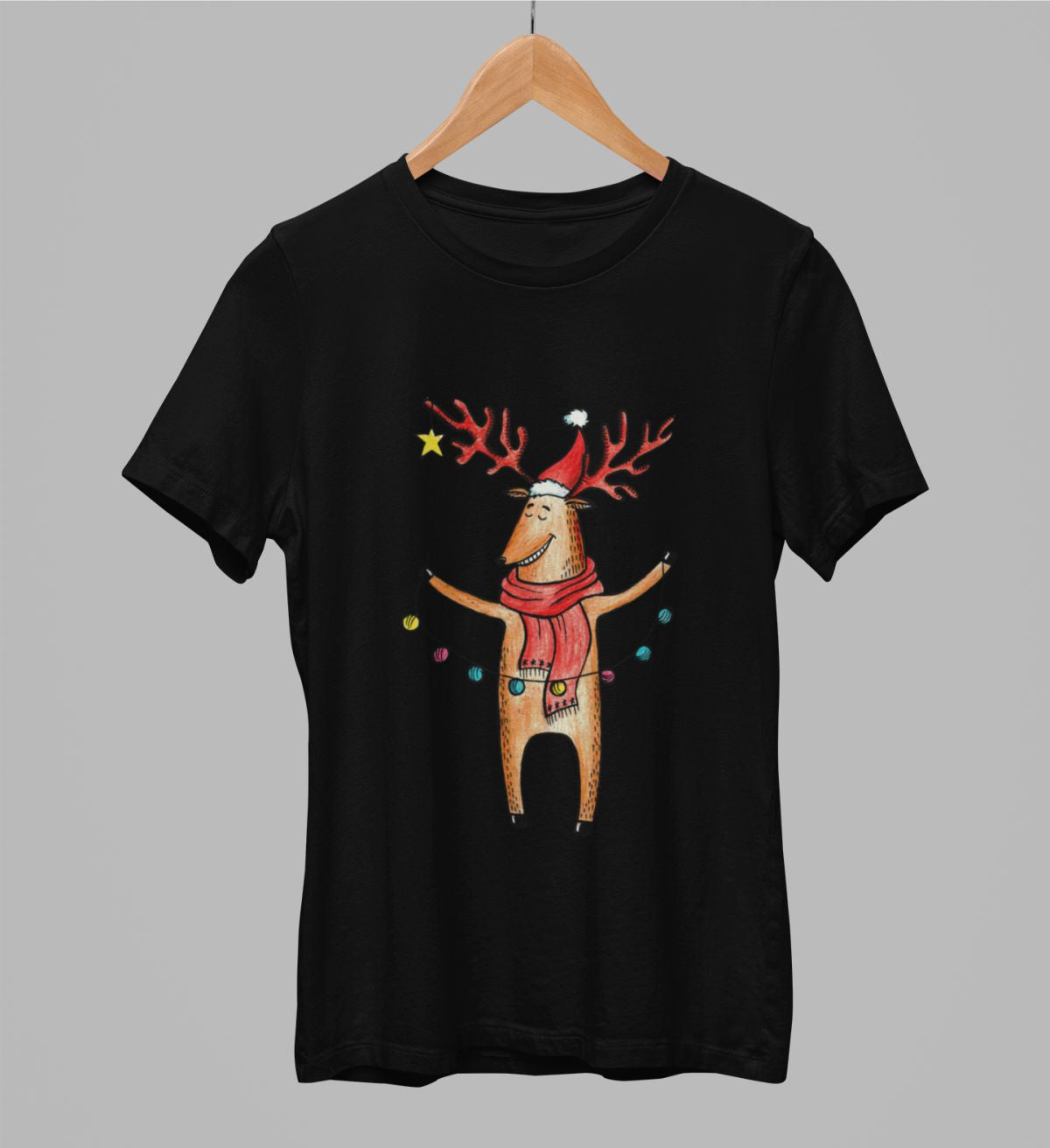 Must UNISEX T-särgid "Põder"