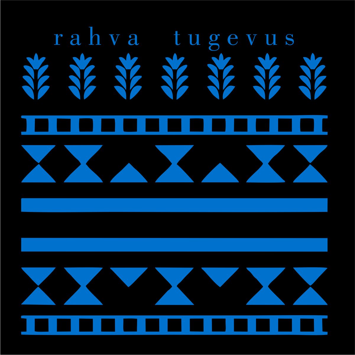 Must unisex T-särk "Rahva tugevus"