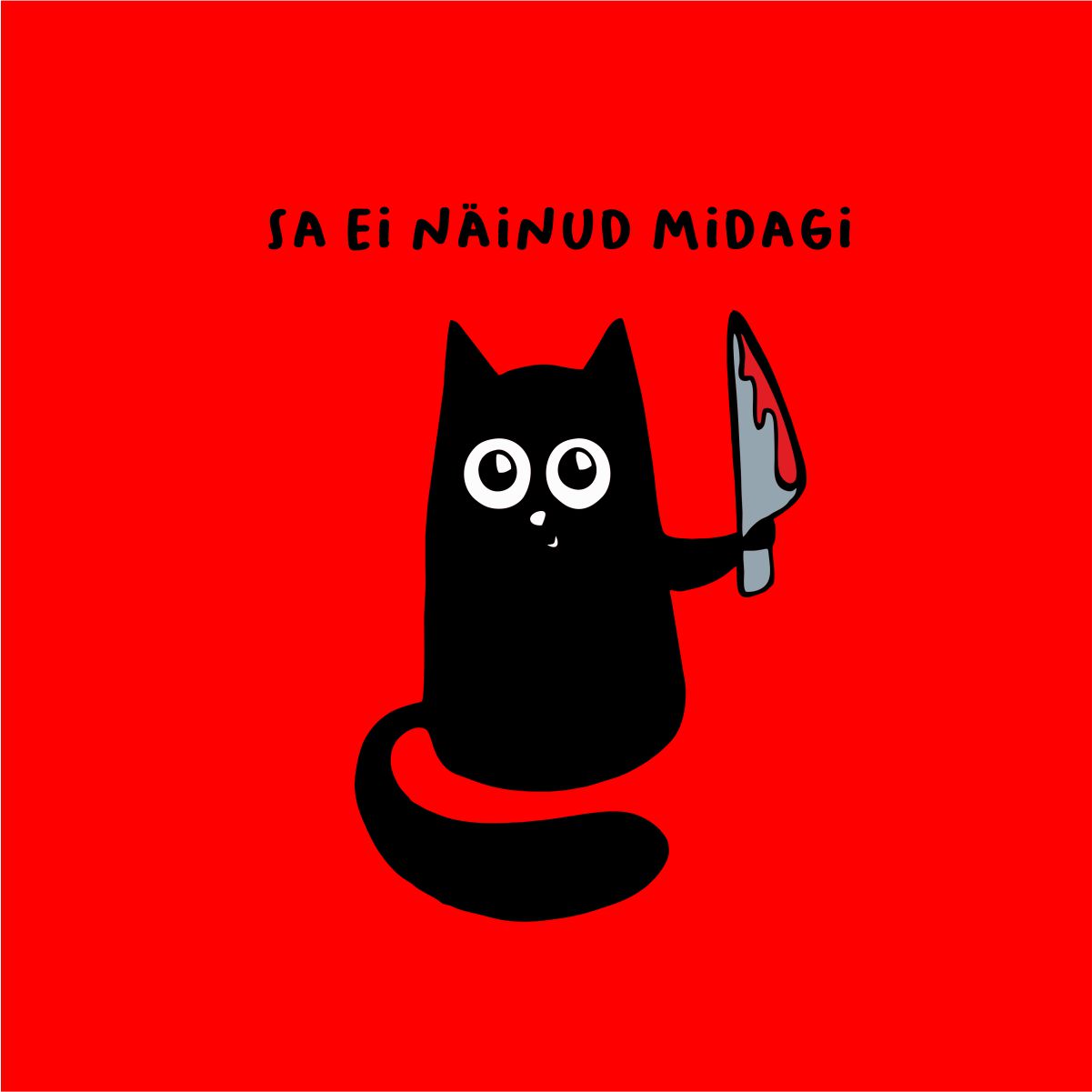 Punane UNISEX dressipluus ilma kapuutsita "Sa ei näinud midagi"