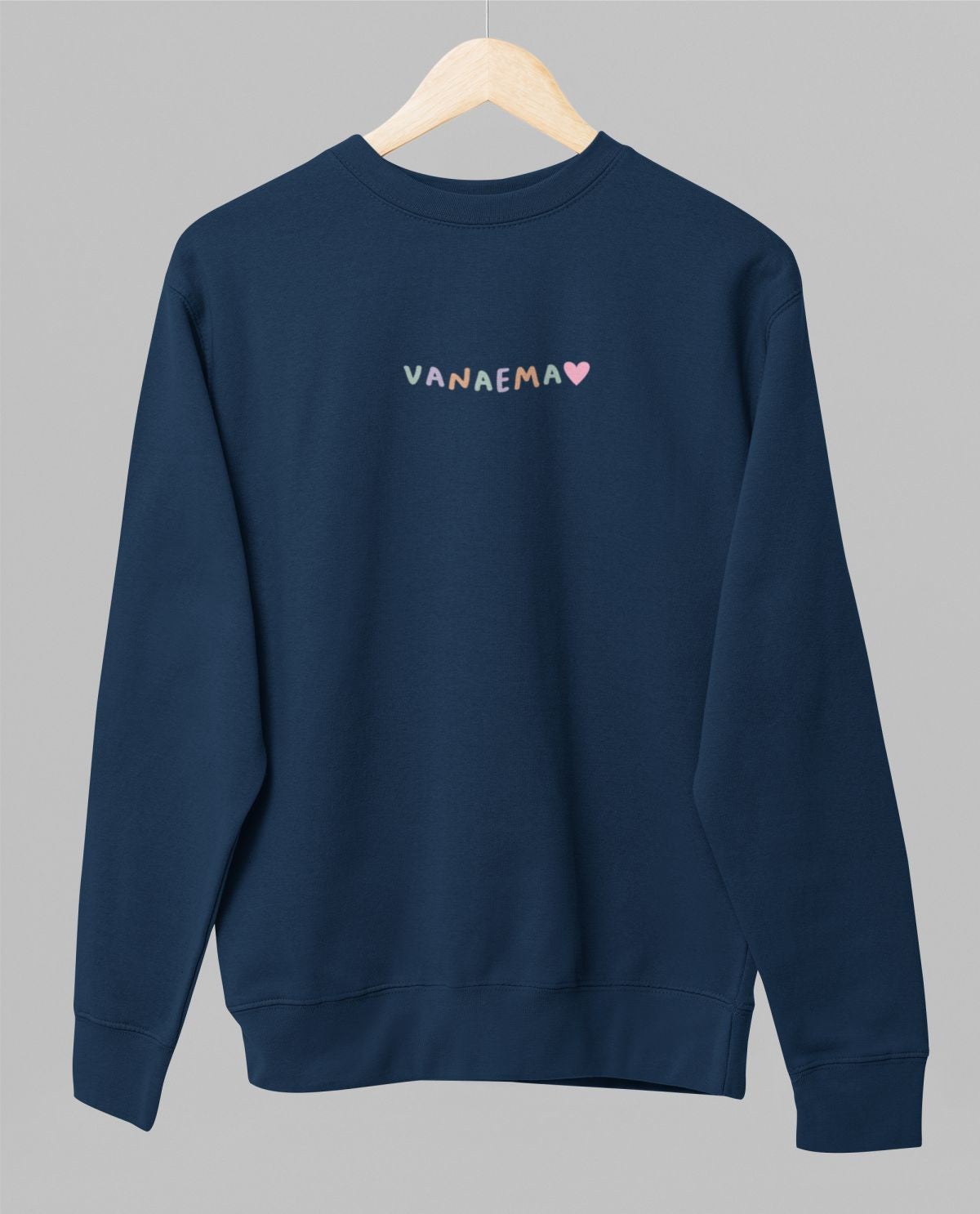 Sinine UNISEX dressipluus ilma kapuutsita "Värviline vanaema"