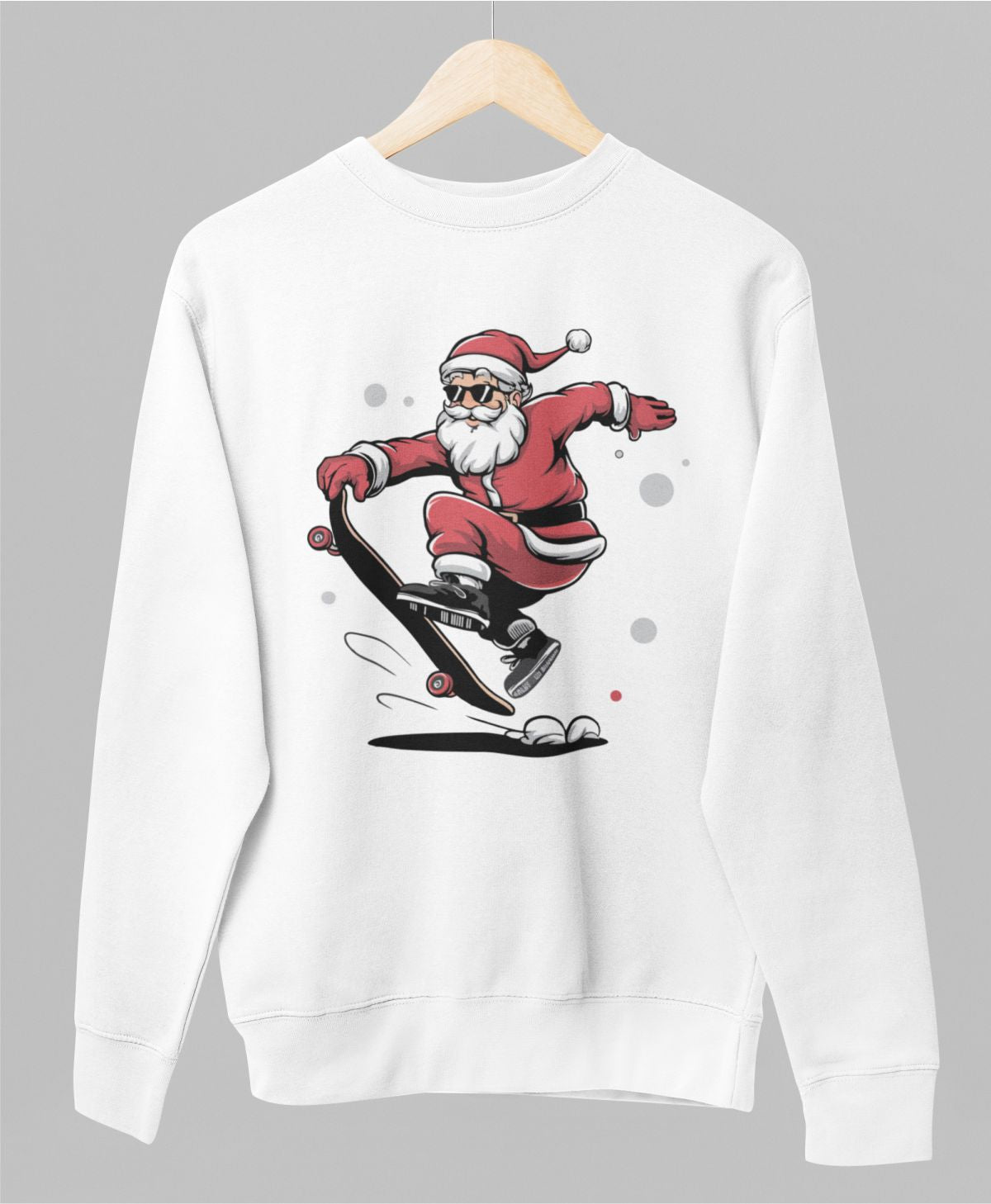 Valge UNISEX pusaer ilma kapuutsita "Torman kinkima"