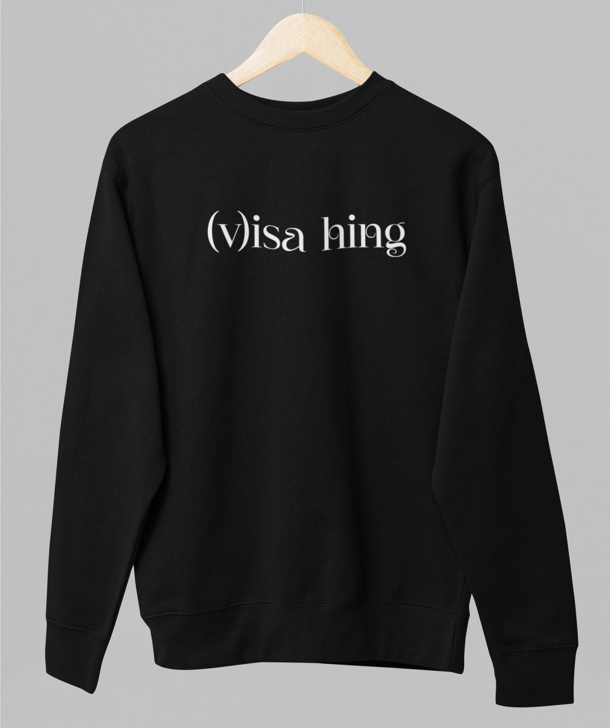 Must UNISEX dressipluus ilma kapuutsita "(v)isa hing"