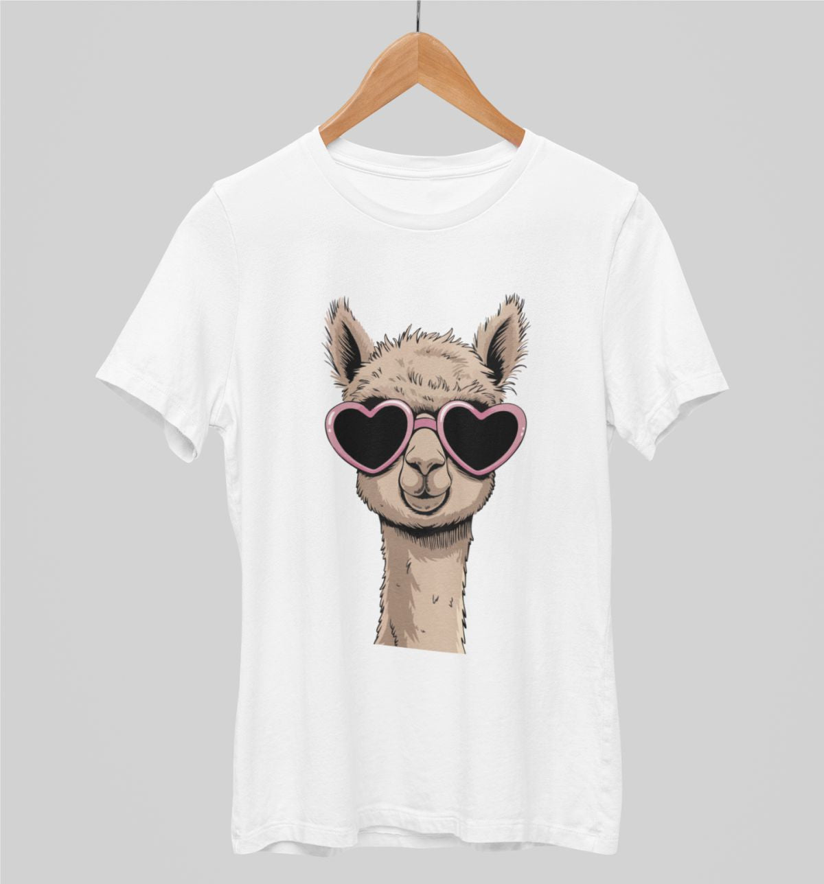 Valged UNISEX T-särgid äge alpakas