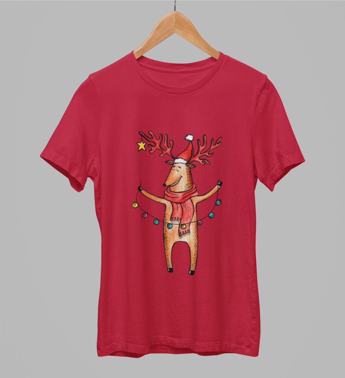 Punane UNISEX T-särgid "Põder"