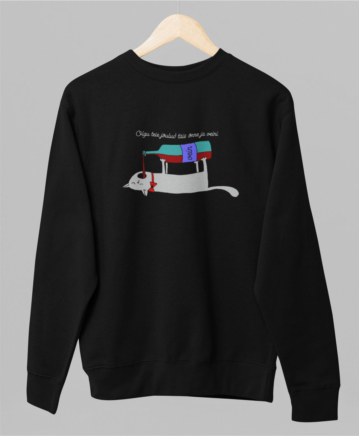 Must UNISEX pusaer ilma kapuutsita "Olgu teie"