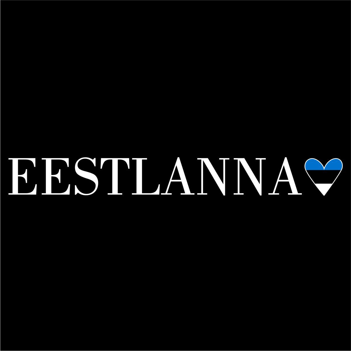 Must unisex T-särk "Eestlanna"