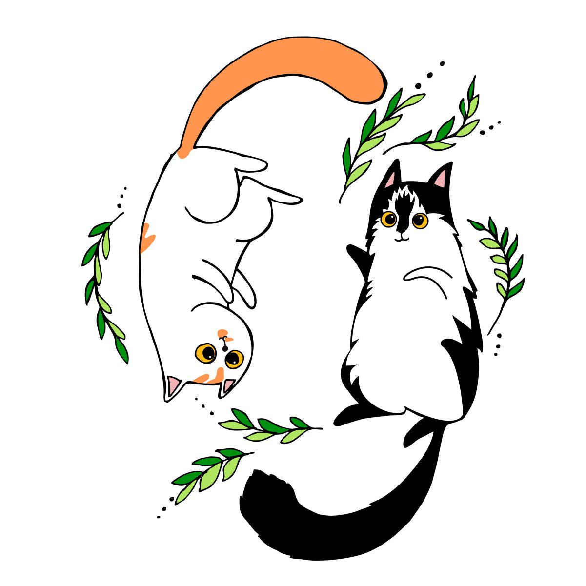 Valged UNISEX T-särgid "Kassipojad"