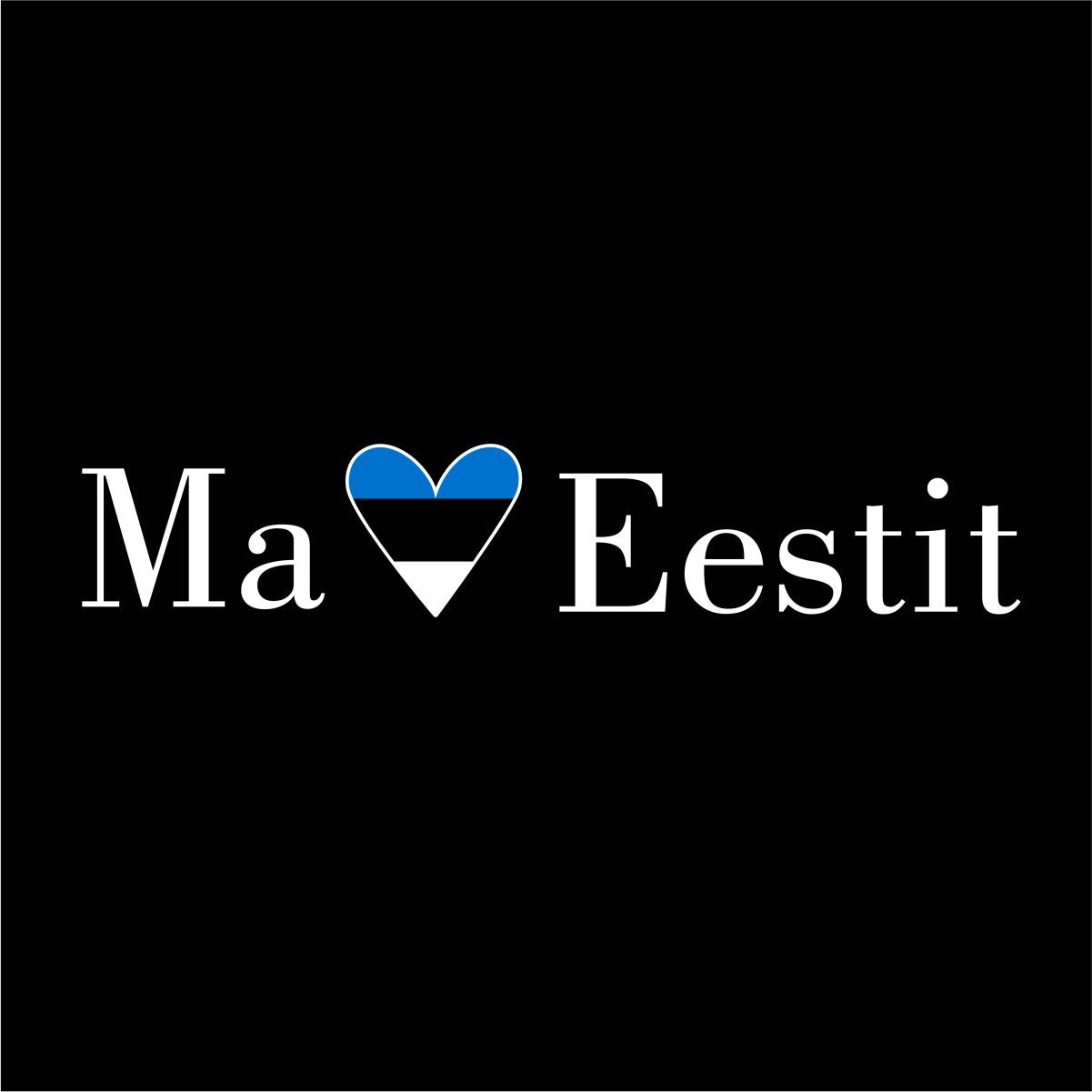Must pusaer ilma kapuutsita "Ma armastan Eestit"