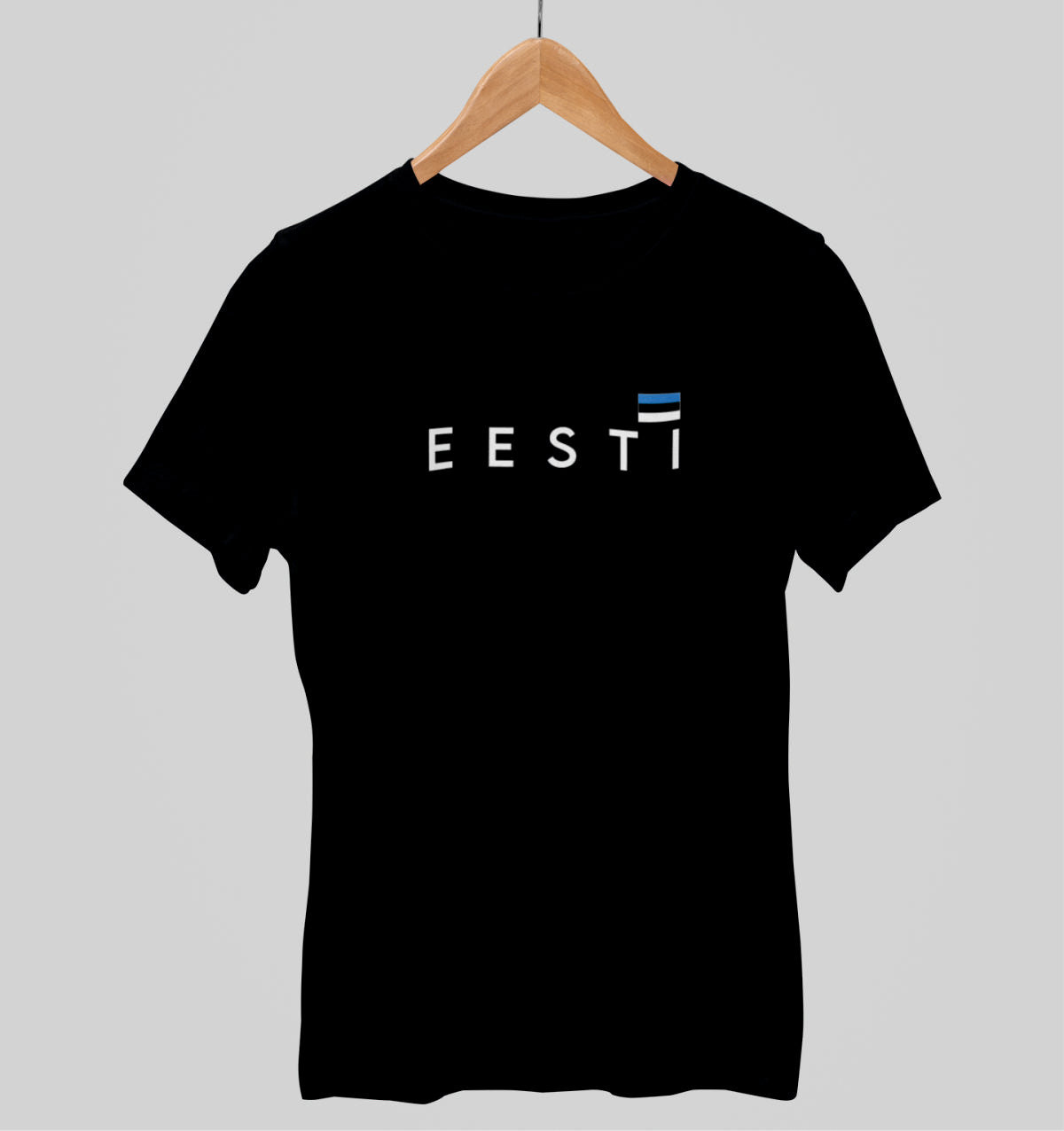 Mustad UNISEX T-särgid Eesti väikese lipuga