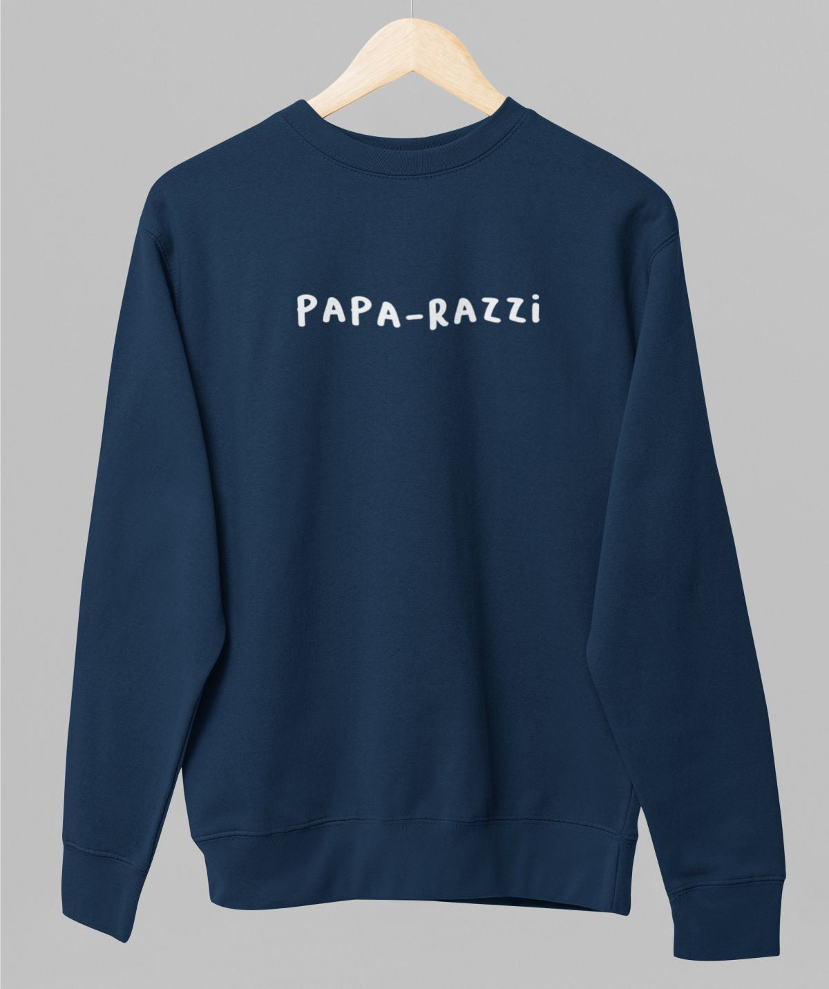 Sinine UNISEX dressipluus ilma kapuutsita "Papa - razzi"
