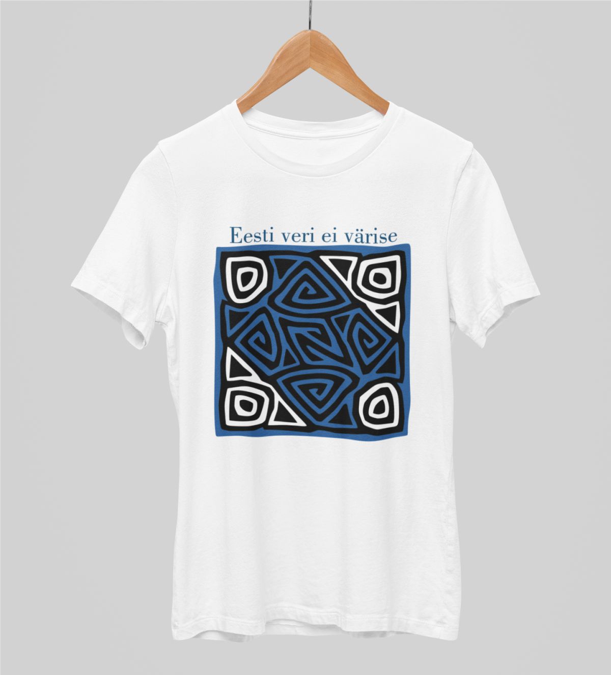 Valged UNISEX T-särgid "Eesti veri ei värise"