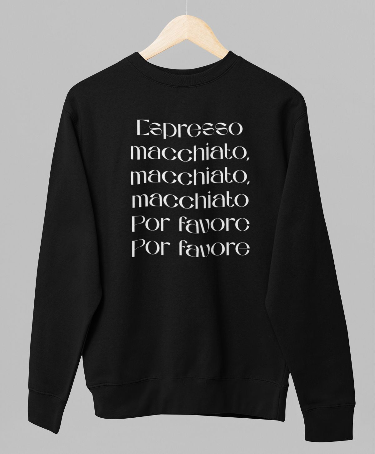 Must UNISEX dressipluus ilma kapuutsita "Espresso"
