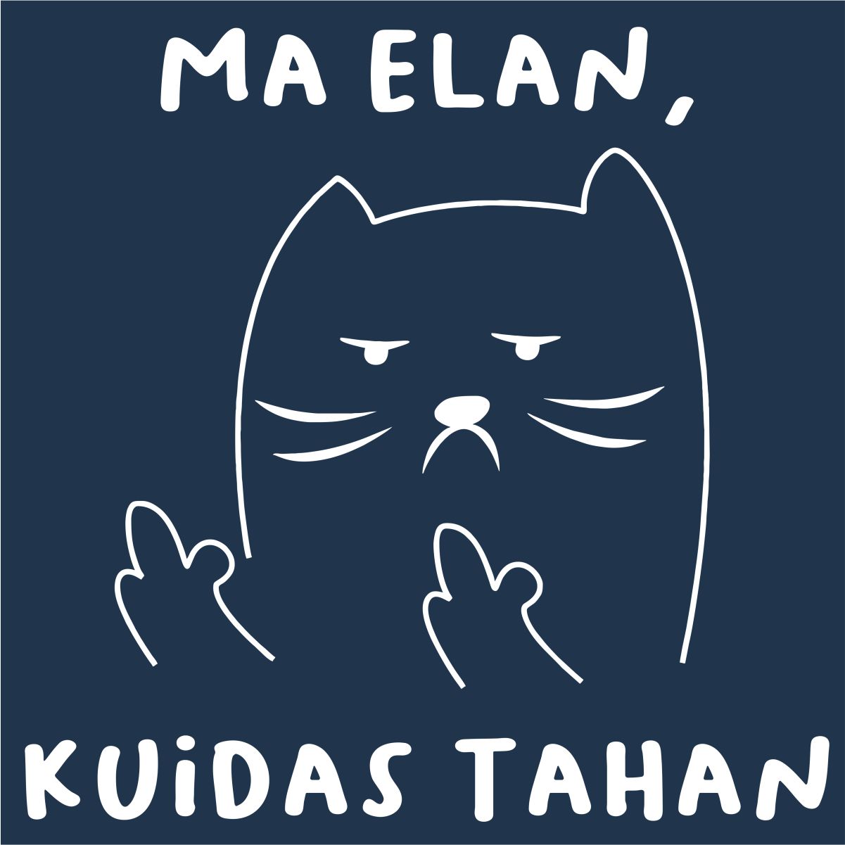 Sinine UNISEX dressipluus ilma kapuutsita "Ma elan, kuidas tahan"