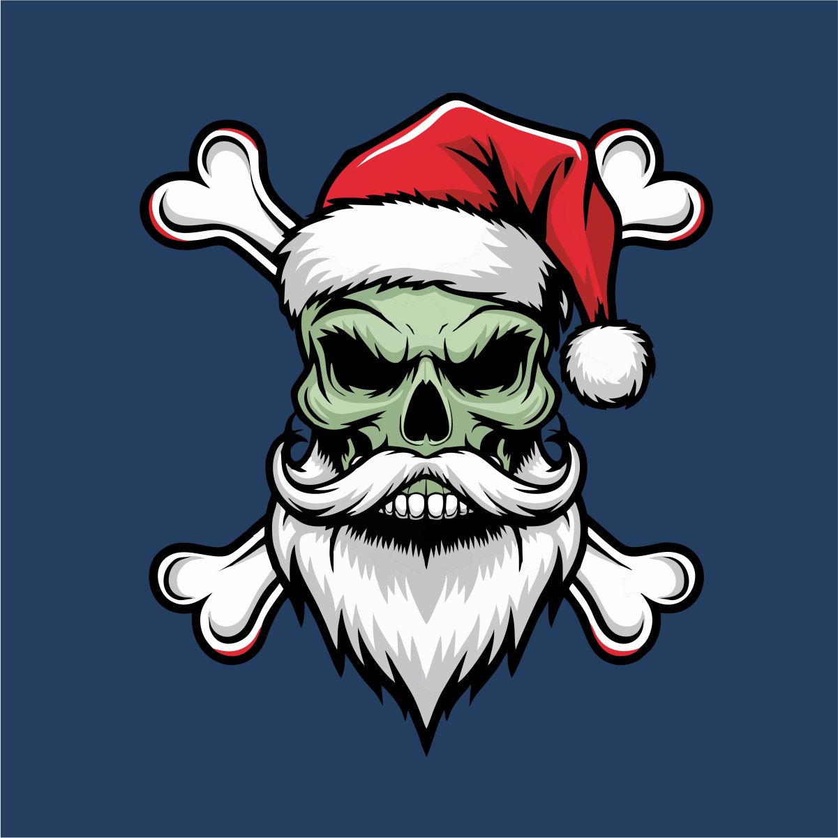 Sinine UNISEX pusaer ilma kapuutsita "Jõulukolju"