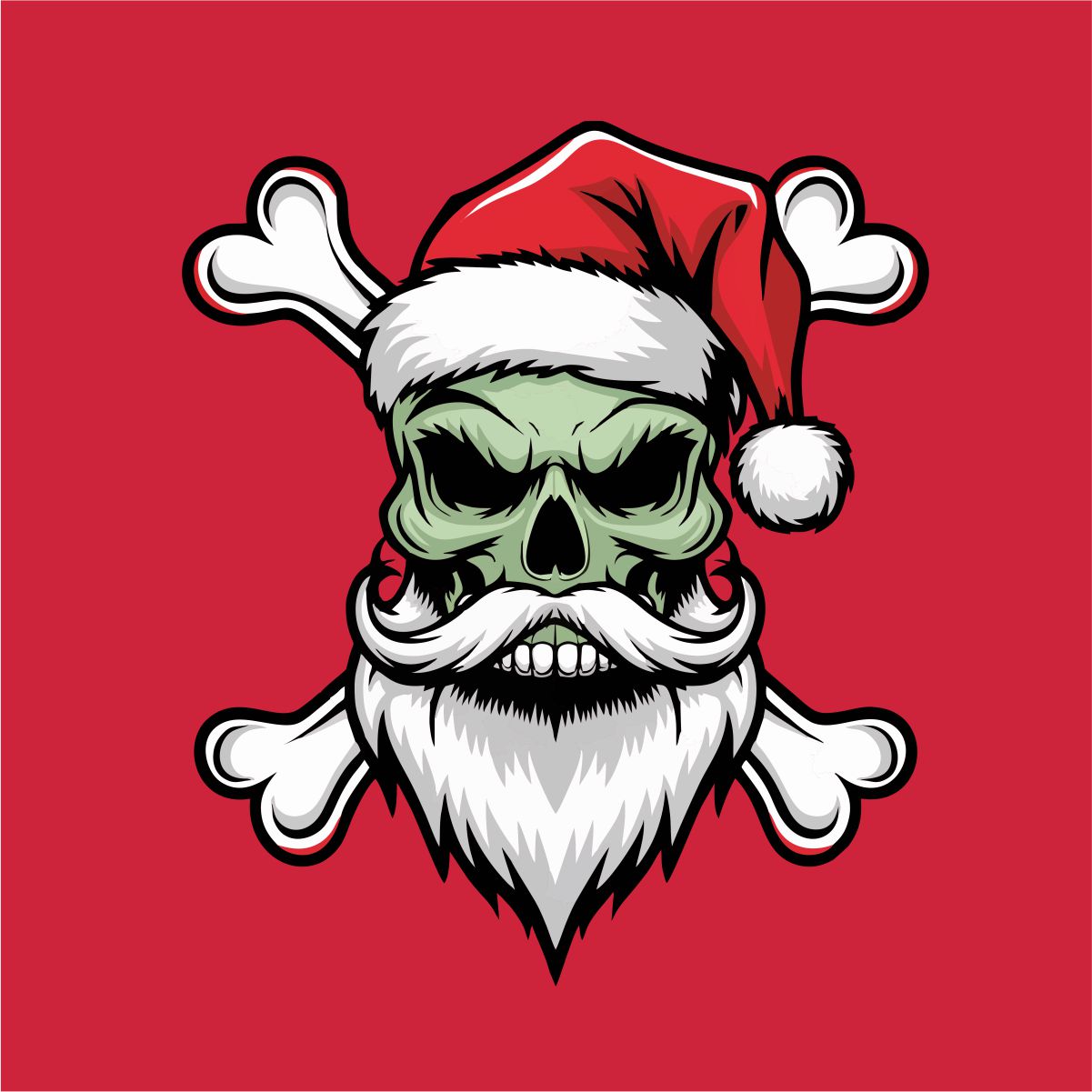 Punane UNISEX pusaer ilma kapuutsita "Jõulukolju"