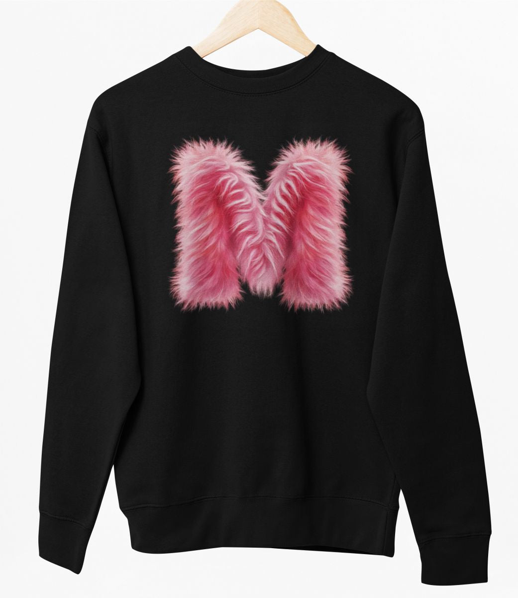 Must UNISEX kapuutsita pusa "M täht"