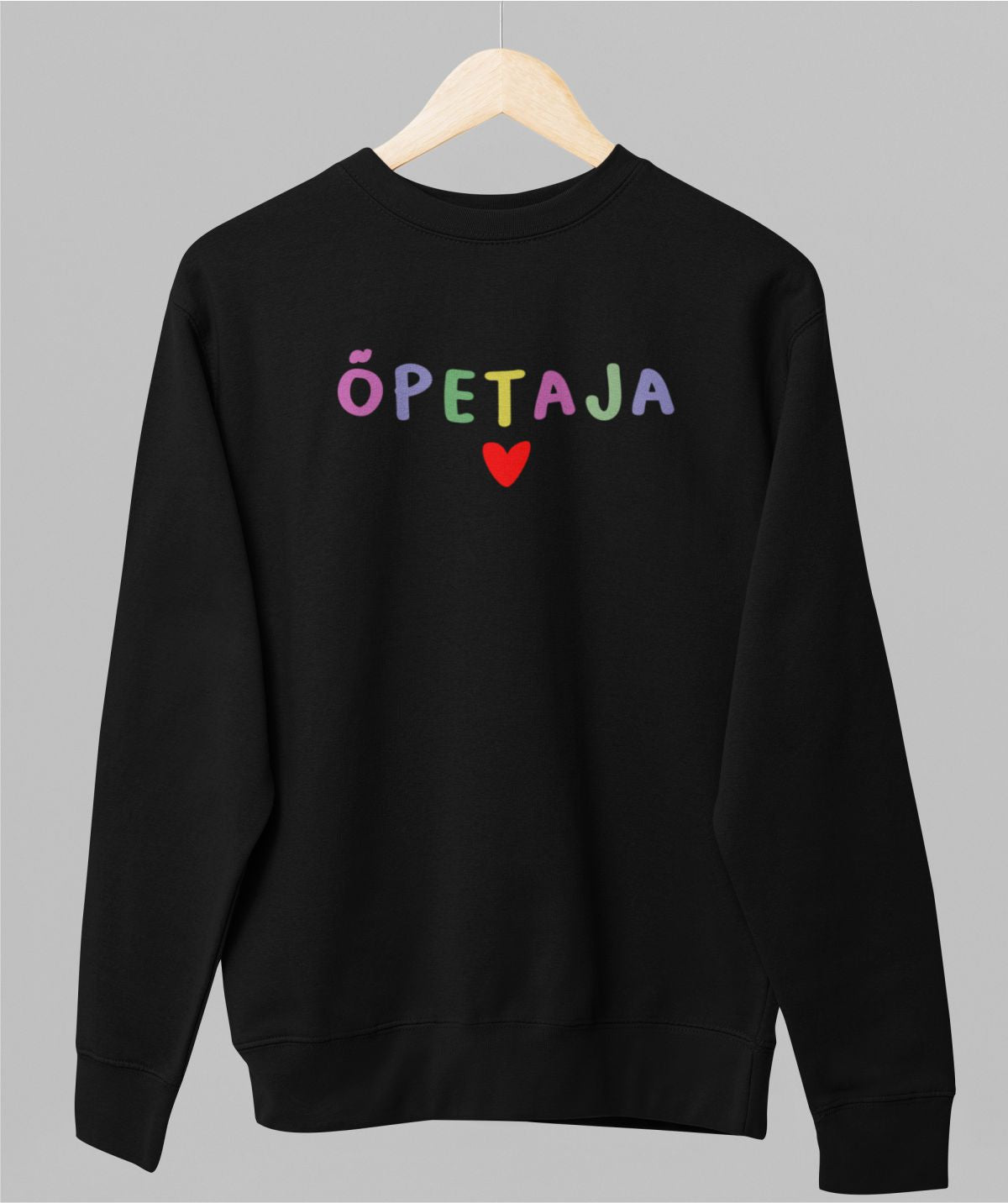 Must UNISEX dressipluus ilma kapuutsita "Õpetaja"