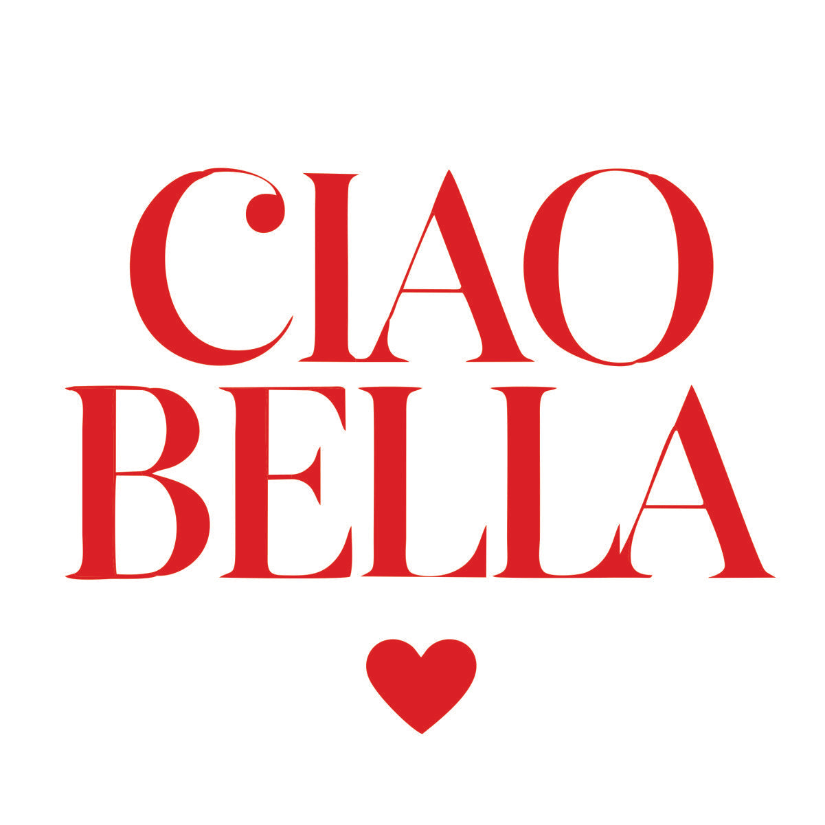 Valged UNISEX T-särgid "CIAO BELLA"