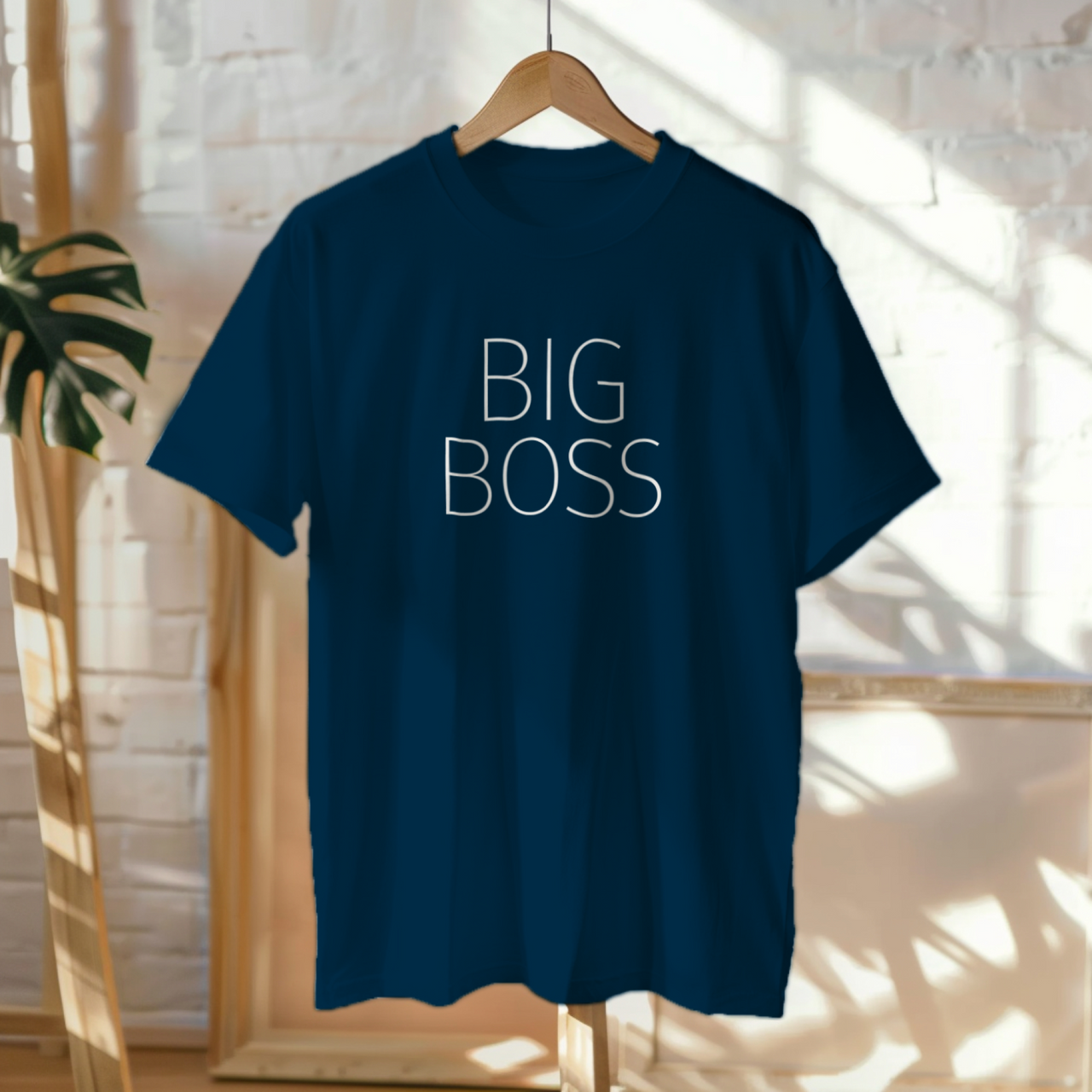 Tumesinised UNISEX T-särgid "Big Boss"