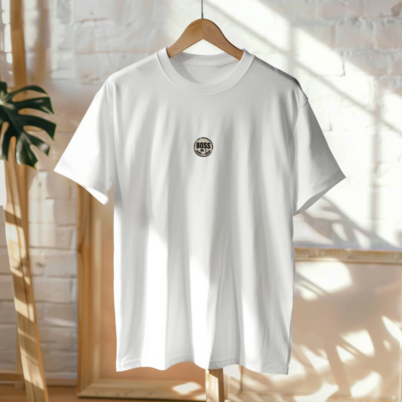 Valged UNISEX T-särgid "Boss No1 - Mini"